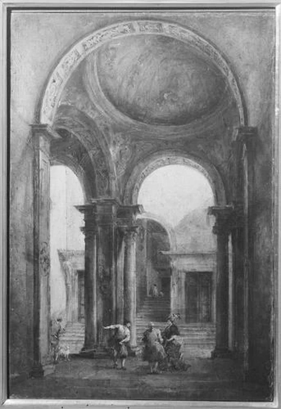 Capriccio con atrio e scalinata di palazzo - Accademia Carrara, Bergamo